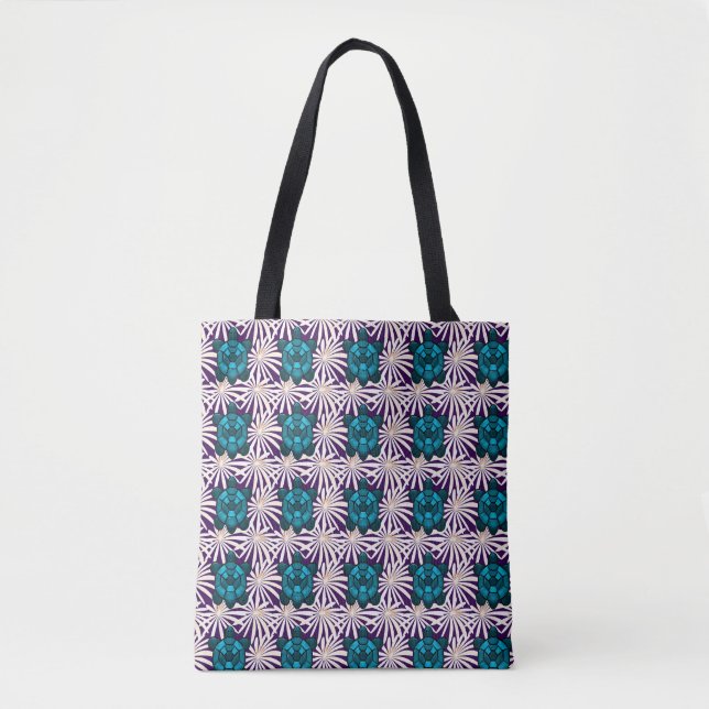 Tropical Turtle Floral Pattern Seamless Sea Turtle (Vorderseite)