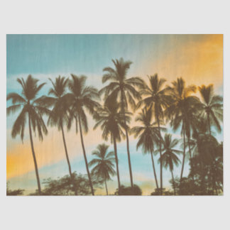 Tropical Twilight: Coconut Palm Silhouette Seidenpapier