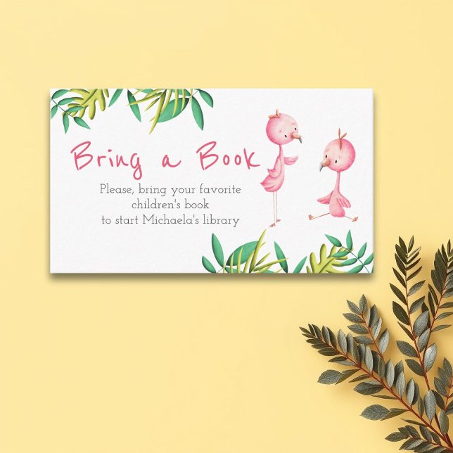 Tropical Twin Baby Shower Flamingo Bringen Sie ein Begleitkarte (Von Creator hochgeladen)