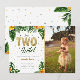 Tropical Two wild Geburtday Einladung Foto