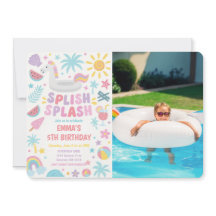 Tropical Unicorn Splash Birthday Foto