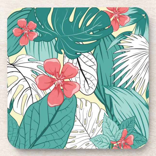 Tropical Vibe Getränkeuntersetzer (Vorderseite)
