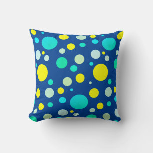 Tropical Vibe Yellow Turquoise Ball Kissen Kissen