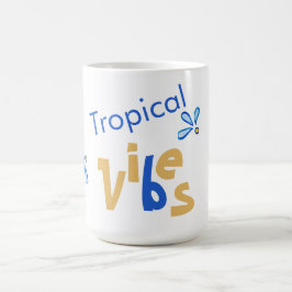 Tropical Vibes Blue & Yellow Kaffeetasse