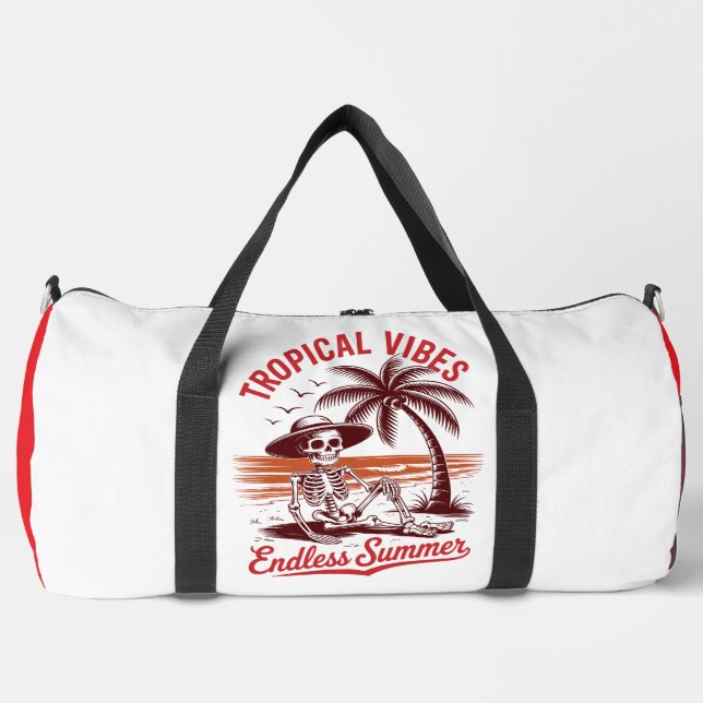 Tropical Vibes Endless Summer Skeleton Duffle Bag (Vorderseite)