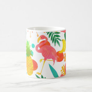 Tropical Vibes Floral Blätter Summer Chic Kaffeetasse