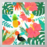 Tropical Vibes Floral Blätter Summer Chic