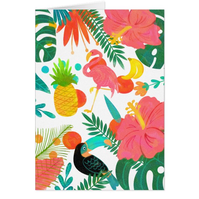 Tropical Vibes Floral Blätter Summer Luau Party (Vorne)