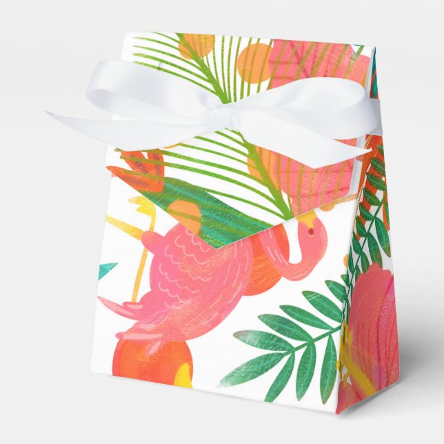 Tropical Vibes Floral Blätter Summer Luau Party Geschenkschachtel (Vorderseite)