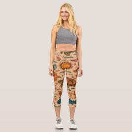 Tropical Vibes High Waisted Capris Gift