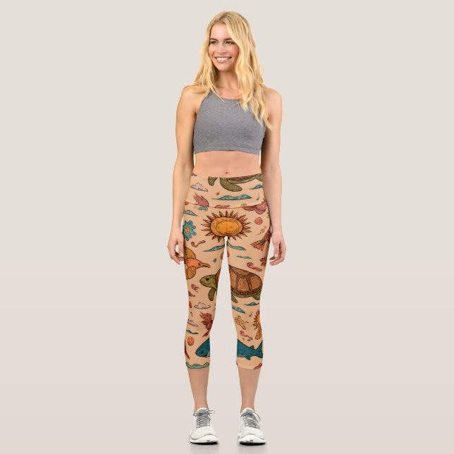 Tropical Vibes High Waisted Capris Gift (Vorderseite)