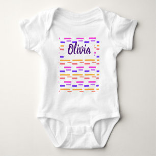 Tropical Vibes Olivia Ihren Namen Baby Bodysuit hi Strampler