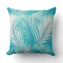 Tropical Vibes Palm Fronds Pillow