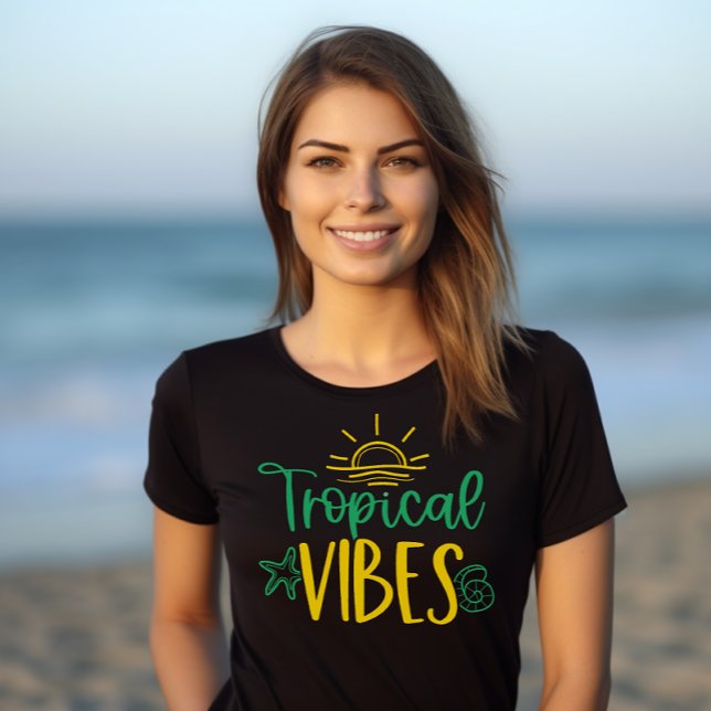 "Tropical Vibes" Paradise Summer T - Shirt for Wom (Von Creator hochgeladen)