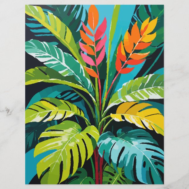 Tropical Vibes Scrapbook Paper (Vorderseite)