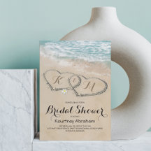 Tropical Vintag Beach Heart Brautparty