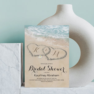 Tropical Vintag Beach Heart Brautparty Einladung