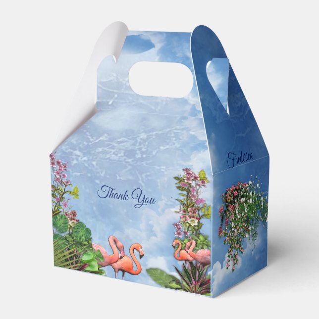 Tropical Vintag Blue Marble Palace Geschenkschachtel (Vorderseite)