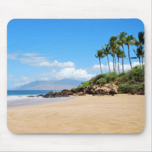 Tropical Wailea Beach, Maui Hawaii Mousepad