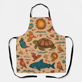 Tropical Wander All-Over Print Apron Gift Schürze