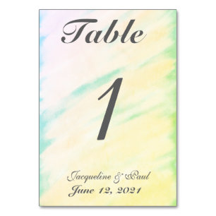Tropical Water Wedding Table No. Cards Tischnummer