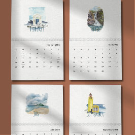 Tropical Watercolor Calendar 2026 Kalender