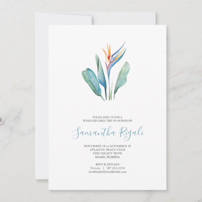 Tropical Watercolor Flora Girls - The Restaurant (Vorderseite)