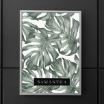 Tropical Watercolor Modern Oasis Leaves Poster<br><div class="desc">Die neue Kollektion Tropical Watercolor Moderne Oasis Blätter Muster ist ab sofort auf Zazzle erhältlich! Tauchen Sie ein in die lebendige Schönheit der Natur mit diesen atemberaubenden Produkten, die eine zeitgenössische Drehung auf tropischem Laub bieten.Wählen Sie aus einer großen Auswahl an Produkten, um Ihre Bedürfnisse und Ihren persönlichen Stil zu...</div>