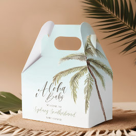 Tropical Watercolor Palm Trees Baby Dusche Geschenkschachtel