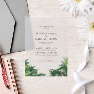 Tropical Watercolor Palm Trees Boho Hochzeit