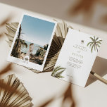 Tropical Watercolor Palm Trees Boho Wedding Foto Einladung<br><div class="desc">Laden Sie Ihre Gäste zu Ihrer wunderschönen Hochzeit am Strand mit unserem Foto boho Tropical Beach Hochzeitsdesign ein. Das Design zeigt unsere handbemalten Aquarellpalmen mit Palmenmonogramm. Unsere boho tropische Hochzeit ist perfekt für ein Strandthema oder Hochzeit in Urlaubsort. Auf der Rückseite befindet sich ein großes Foto, um Ihr spezielles Foto...</div>