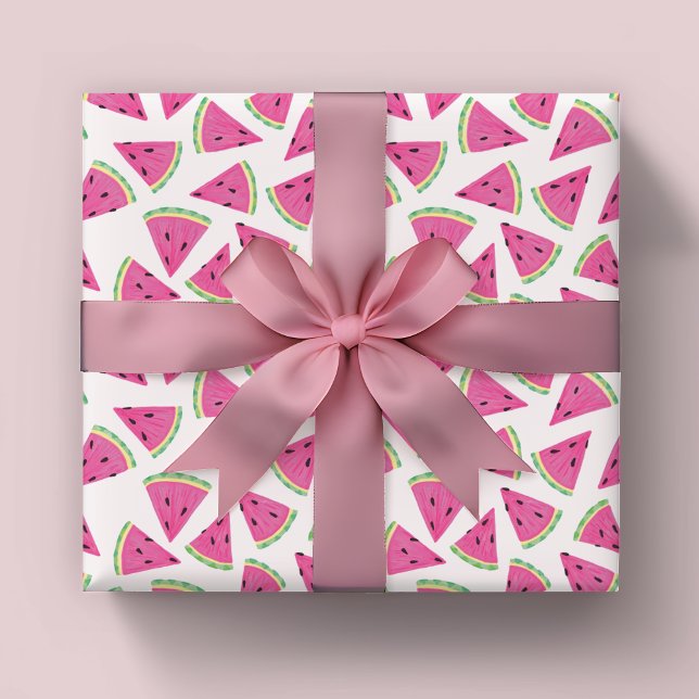 Tropical Watermelon Pattern Geschenkpapier (Tropical fruit watermelon summer wrapping paper rolls)
