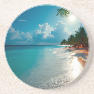 Tropical Waves Blauer Himmelsstrand Getränkeuntersetzer