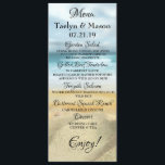 Tropical Wedding Beach Scene Wedding Menu Card Menükarte<br><div class="desc">Ich hoffe,  Sie genießen diese großartige Wedding Menu Card mit dieser tropischen Wedding Beach Szene mit einem Starfish und Sea Schwamm darauf. Sie können alle persönlichen Informationen auf Menu Card ändern,  um Ihren Bedürfnissen gerecht zu werden. Genießen Sie https://www.zazzle.com/store/dazzlingpaperitems</div>