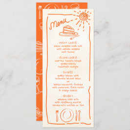 Tropical Wedding Funky Wedding Menu Menükarte