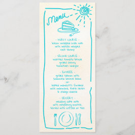 Tropical Wedding Funky Wedding Menu Menükarte