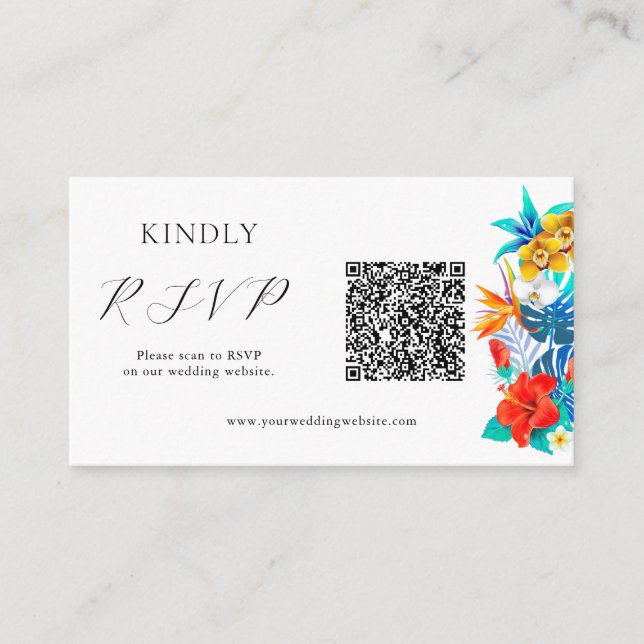 Tropical Wedding QR UAWG Begleitkarte (Vorderseite)