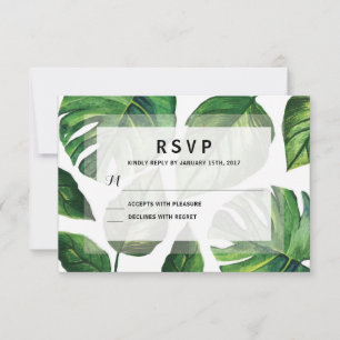 Tropical Wedding RSvp, Beach Wedding Card, RSVP Karte