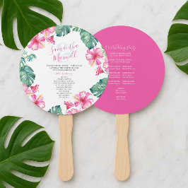 Tropical Wedding Theme Program Fan Fächer