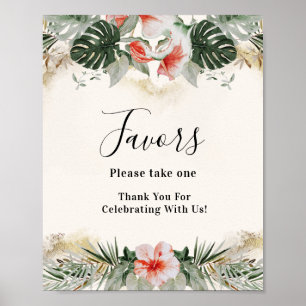 Tropical Weding   Palm Monstera Lieblings Poster