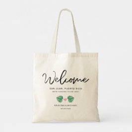 Tropical Welcome Hotel Bag Hochzeit in Urlaubsort Tragetasche