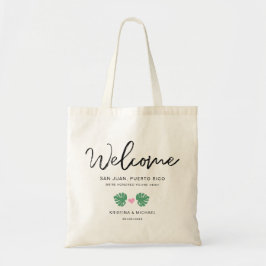 Tropical Welcome Hotel Bag Hochzeit in Urlaubsort Tragetasche