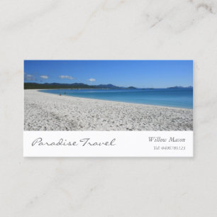 Tropical White Beach, Travel Business Card Visitenkarte