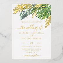 Tropical Wild Palm Blätter Wedding