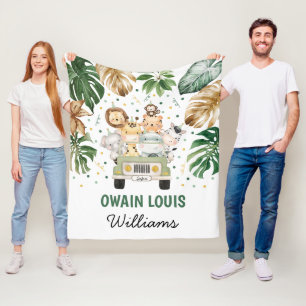 Tropical Wild Party Animals Safari Boy Kinderzimme Fleecedecke