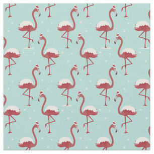 Tropical Winter Christmas Flamingo Muster Stoff