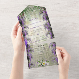 Tropical Wisteria Paradise All In One Einladung