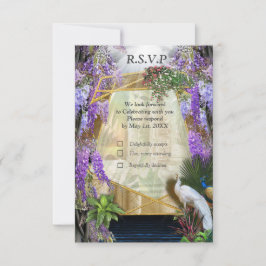 Tropical Wisteria Paradise at Golden Palace RS RSVP Karte