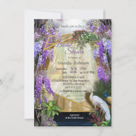 Tropical Wisteria Paradise on the Golden Palace Einladung