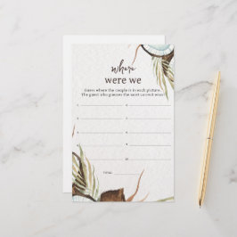 Tropical Wo waren wir Brautparty-Spiel